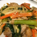 まゆまルイ's cooksnap of when they made 小松菜と豚肉と筍のオイマヨ炒め.