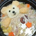 おにぎり99's cooksnap of when they made 大根おろしアート★ ダッフィー鍋♪.