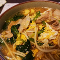 とりづくし's cooksnap of when they made ほうれんそうと豚肉と卵のあったかうどん.