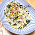 YUH♡ママ's cooksnap of when they made 簡単＆栄養満点♪ほうれん草チャーハン♪.