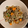 Mary☆彡's cooksnap of when they made 離乳食完了期に。春菊と豚挽肉の和風餡かけ.