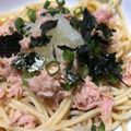 Sa〜ちゃん's cooksnap of when they made 簡単茹でたら乗せるだけ☆ツナおろしパスタ.