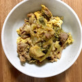 やっぴっぴー！！'s cooksnap of when they made 豚ばら肉と白菜の玉子とじ.
