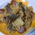 おろくにける's cooksnap of when they made キャベツとウインナーのパスタ.