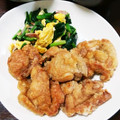 ちえたろう's cooksnap of when they made 簡単☆豚卵ほうれん草のバター醤油炒め♪♪.