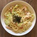 ふじちー's cooksnap of when they made キャベツとささみの梅ごまパスタ.