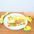Mei＊☆'s cooksnap of when they made ドクターイエローのデコスティックおにぎり.
