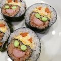 ハコしゃん's cooksnap of when they made 赤鬼 オムライスのり巻き 恵方巻 お弁当.