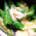 u_mi_n's cooksnap of when they made オクラのにんにくチーズ焼き✯.
