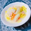 ☆３匹の子ぶた☆'s cooksnap of when they made 白菜と蕪のミルク味噌スープ.