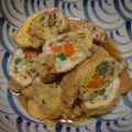 きっき１９８４'s cooksnap of when they made 揚げ玉（玉子in油揚げのたいたん）.