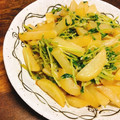 MiSoRA1003's cooksnap of when they made 簡単！豆苗とポテトのシャキシャキ炒め.