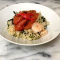 ナピト's cooksnap of when they made シーフードミックスと大葉で簡単お寿司♪.