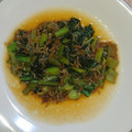お湯！'s cooksnap of when they made 小松菜の梅じゃこ炒め　♪大和市学校給食.