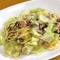 トロイメライ♬'s cooksnap of when they made 簡単☆キャベツとツナの塩昆布パスタ.