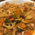 rie_zou's cooksnap of when they made 鶏肉と根菜の甘酢炒め☆ブロッコリー添え.