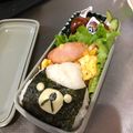 ままチャム's cooksnap of when they made 【キャラ弁】黒猫おにぎり弁当.