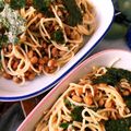 u_mi_n's cooksnap of when they made 簡単♪納豆と大葉の柚子胡椒 ポン酢パスタ.