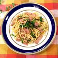 toraちゃん♪'s cooksnap of when they made **韮とベーコンのキムチ焼きそば**.