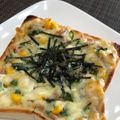 ♡てるてる♡'s cooksnap of when they made ツナ葱コーンのミルキー和トースト.