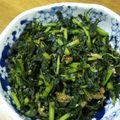 逆さナマズ's cooksnap of when they made 大根葉と油揚げの炒め物.