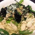 tomochuuun's cooksnap of when they made 小松菜とささみで！　ナムル風塩焼きそば♡.