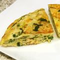 Akosua's cooksnap of when they made ハムとほうれん草の豆腐入りオムレツ.