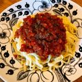 Vanillatan's cooksnap of when they made ミートソースボロネーゼのソース.