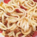 まきろんカフェ's cooksnap of when they made レンジで楽々♪納豆たまご梅うどん.