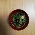 クックUO8BQV☆'s cooksnap of when they made 茗荷*三つ葉*わかめのすまし汁.
