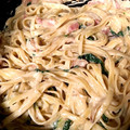 Nozzzzzy's cooksnap of when they made 牛乳で♡ほうれん草のｸﾘｰﾑﾊﾟｽﾀ.