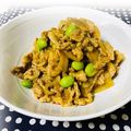 よっⓒ犬's cooksnap of when they made 豚肉の白だしカレー炒め.