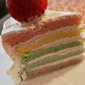 お菓子作り○よつば○'s cooksnap of when they made レインボーケーキ.