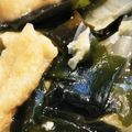 Pandanoko's cooksnap of when they made 白菜とわかめのごま油風味味噌汁.
