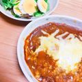 kyo−☆'s cooksnap of when they made レトルトを使った簡単半熟卵の焼きカレー.