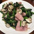 イヌチン's cooksnap of when they made 簡単タパス　マッシュルームとほうれん草.
