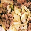 sapyo's cooksnap of when they made 豚バラとキャベツのきのこ醤油バター炒め.