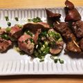 myaaako's cooksnap of when they made 某焼き鳥屋の看板メニュー☆レバッチョ！.