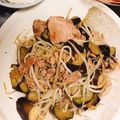 indaeyo's cooksnap of when they made 秋ナスともやしと豚肉のポン酢ソテー.