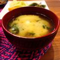 ちゃぴ♥'s cooksnap of when they made 柔らかい【ほうれん草と絹豆腐のお味噌汁】.