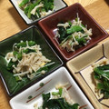 YER☆O's cooksnap of when they made ほうれん草とエノキダケのポン酢和え.