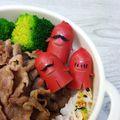 ❊プゥ❊'s cooksnap of when they made 簡単 キャラ弁 おかず ソーセー人③.