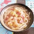 こともみ's cooksnap of when they made 白菜とベーコンのあっさりうどん（みそ味）.