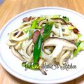 YUH♡ママ's cooksnap of when they made 焼うどん(お吸い物の素).