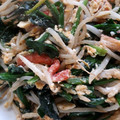 藍ボール's cooksnap of when they made あっという間！もやしとほうれん草の炒め物.