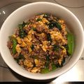 mahiro_coo's cooksnap of when they made 小松菜と卵の豚肉炒め ピリ辛Ver..