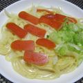 ジョングレ's cooksnap of when they made カラスミとワサビの和風クリームパスタ.