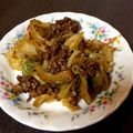 クックXVUGWQ☆'s cooksnap of when they made キャベツとひき肉の味噌炒め.