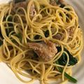 やーしー's cooksnap of when they made 楽早☆鶏ももとほうれん草のペペロンチーノ.