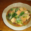morihoto's cooksnap of when they made チンゲンサイと厚揚げの煮物.